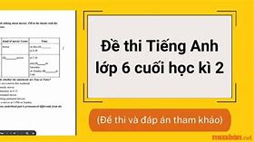 Ôn Tiếng Anh Lớp 6 Kì 2